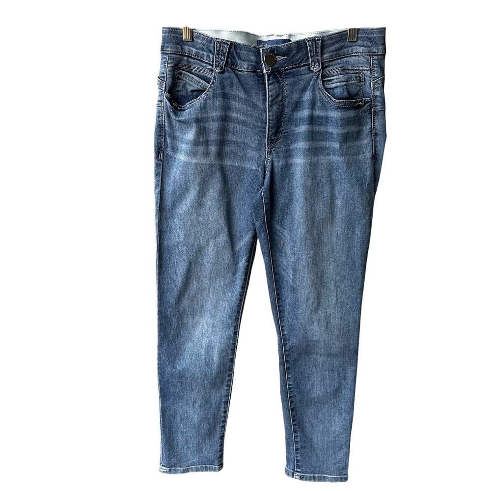 Democracy Jeans Pants Ab solution Skinny Medium Wash Blue Denim Womens Size 8 - Picture 1 of 7